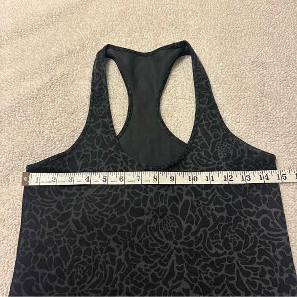 Lululemon Cool Racerback Tank Top Petal Camo Printed Black Deep Coal Floral - Picture 7 of 11